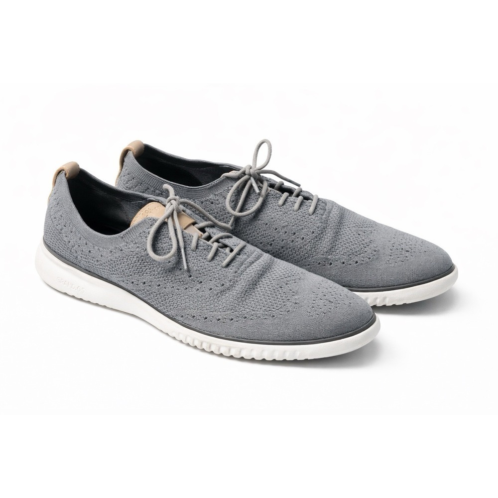 Cole Haan GrandPro Sneakers Mens 9 Gray Knit Oxford Casual Lightweight Comfort